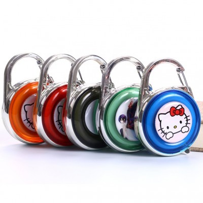 Promotional Cartoon cat Stainless Steel ruler, Carabiner Hook with Tape measure