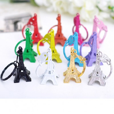 Promotion Gift metal Eiffel Tower Classic Style KeyRing Vintage European style Jewelry color eiffel keychain