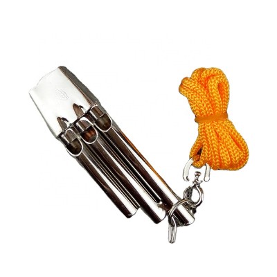 fashion Three tone metal whistle with cords