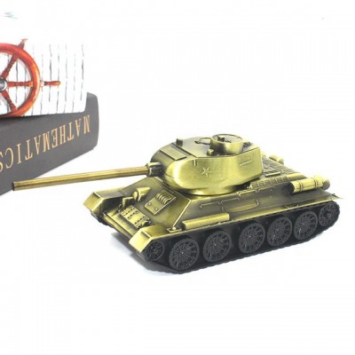 Metal military fan vintage souvenir craft WWII alloy T34 tank car model