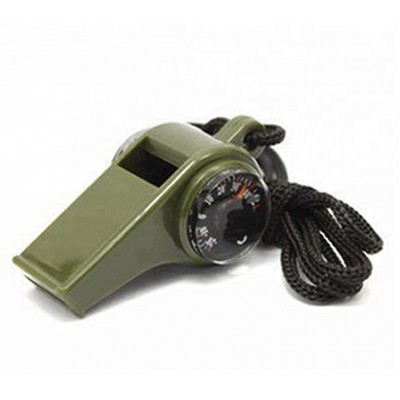 3 IN 1  Plastic Multifunction Whistle Compass Thermometer  Outdoor Emergency KIT Survival Whistle