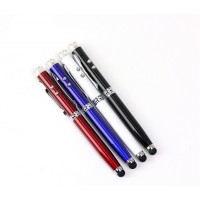 Metal Promotional 4 in 1 multi Stylus laser pointer with LED torch light laser pointer pen for teachers