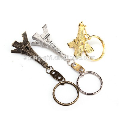 Promotion Zinc alloy Metal  key chain,souvenir gift toys keyring , Paris Eiffel tower keychain