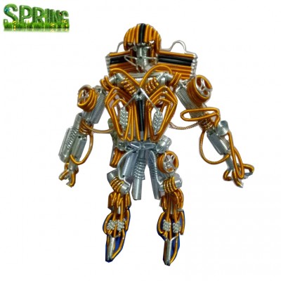 DIY handmade Variety metal aluminum wire robot toy craft , custom bicycle flower pistol creative children's toys