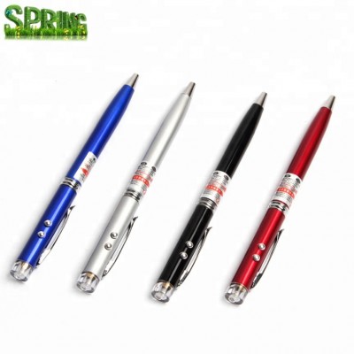 Multi-purpose hand Led laser pen flashlight PPT electronic light pen whipping ballpoint  Pen Wholesale Promotional Pens